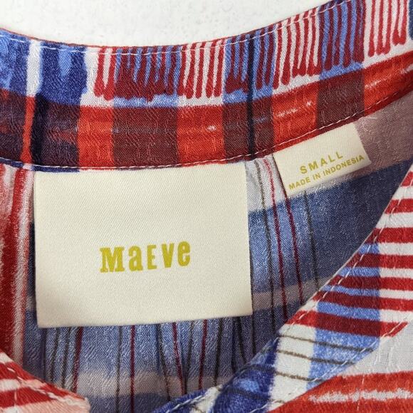 Anthropologie Maeve Lila Tiered Plaid Tunic Top - Picture 6 of 8